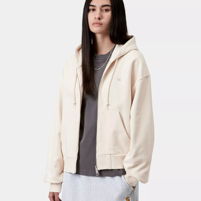 Sudadera Carhartt WIP: W Hooded Casey Jacket (Natural Silver)