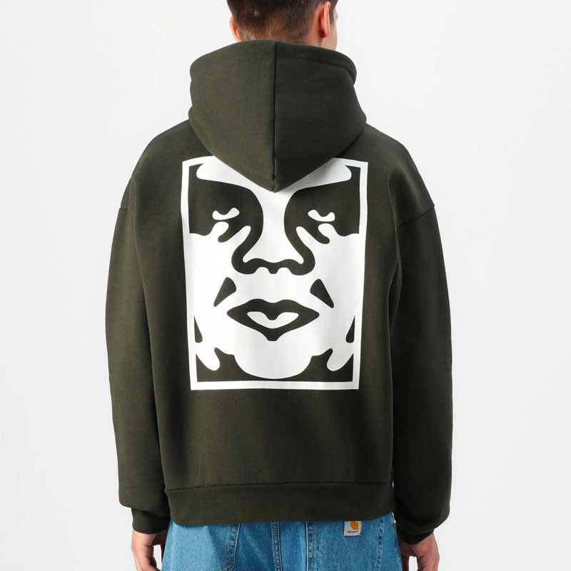 Sudadera Obey: Bold Icon Extra Heavy Hood (Rosin)