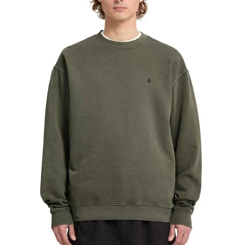 Sudadera Volcom: Single Stone Pw Crew (Dark Olive)