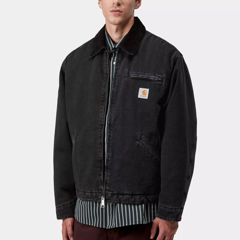 Chaqueta Carhartt WIP: OG Detroit Jacket (Black Black Stone Wsh)