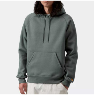 Sudadera Carhartt WIP: Hooded Chase Sweat (Velvet Green Gold)