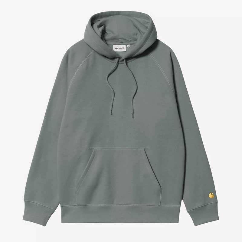 Sudadera Carhartt WIP: Hooded Chase Sweat (Velvet Green Gold)