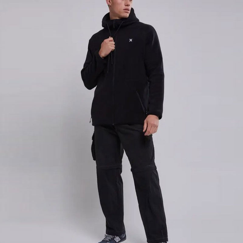 Chaqueta Hurley: Explore Polartec 200 Hoody (Black)