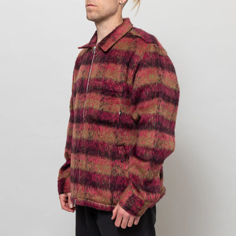 Chaqueta HUF: Megablast Plaid Jacket (Berry)