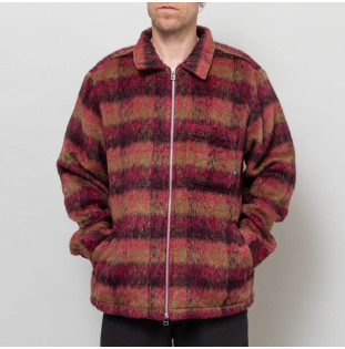 Chaqueta HUF: Megablast Plaid Jacket (Berry)