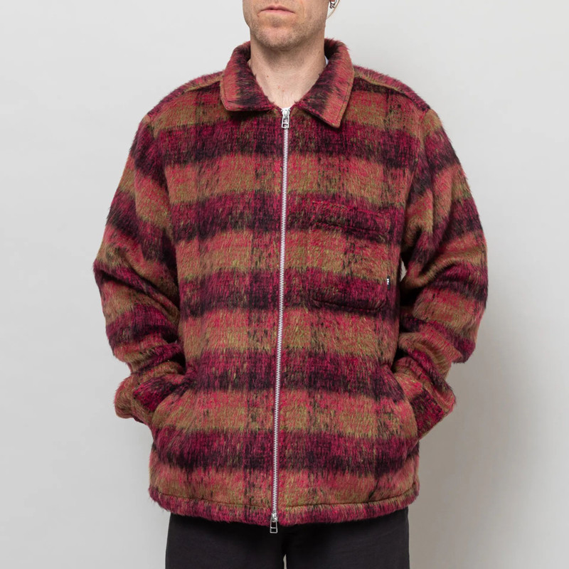 Chaqueta HUF: Megablast Plaid Jacket (Berry)