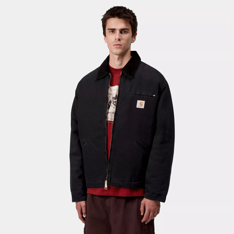 Chaqueta Carhartt WIP: OG Detroit Jacket (Black Black Stone Cnvs)