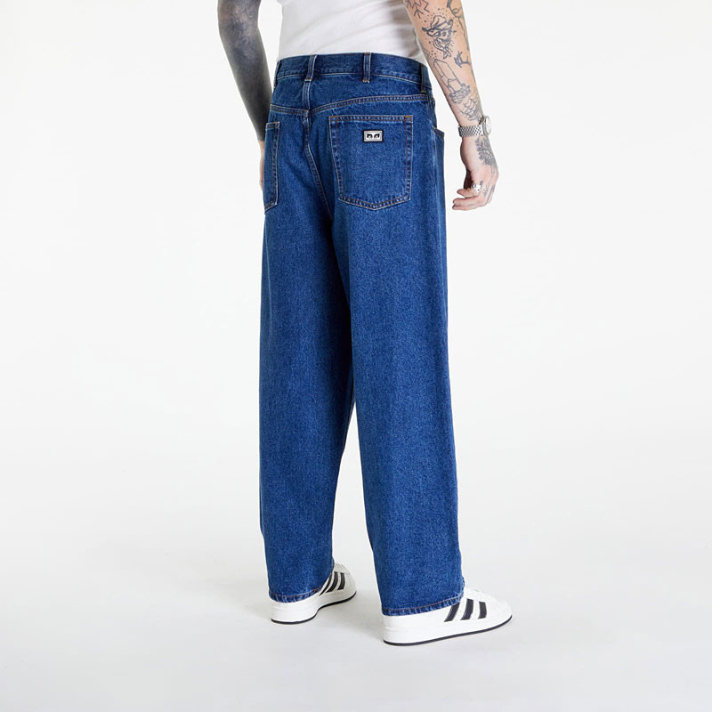 Pantalón Obey: Bigwig Baggy Denim (Stone Wash Indigo)