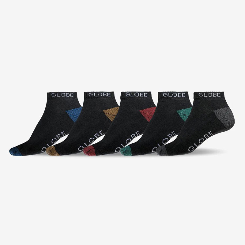 Calcetines Globe: Ingles Ankle Sock 5 Pack (Black Assorted)