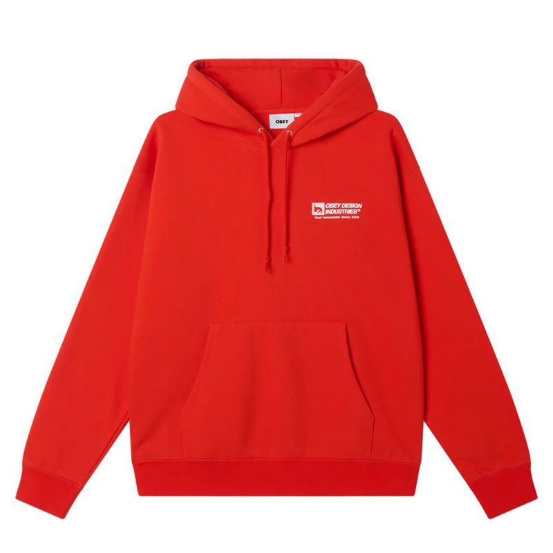 Sudadera Obey: Obey Design Industries Hood (Fiery Red)