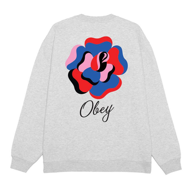 Sudadera Obey: Obey Paper Rose (Heather Grey)