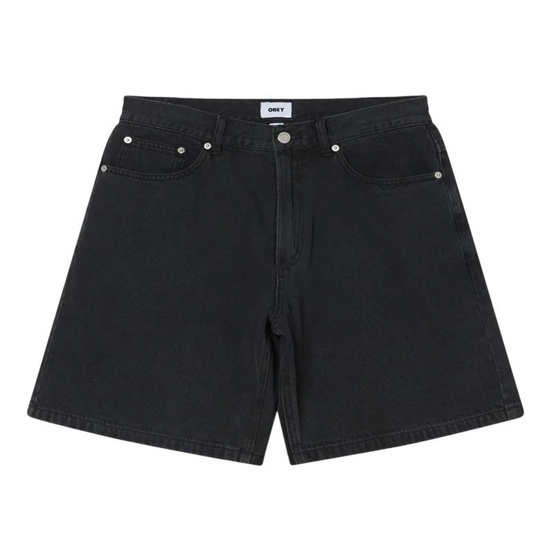 Bermuda Obey: Emerson Denim Short (Washed Black)
