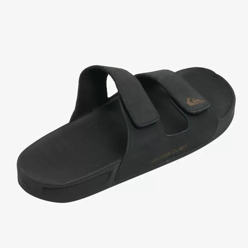 Chanclas Quiksilver: Rivi Leather Double Adjust (Black 1)