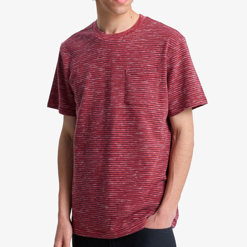 Camiseta Quiksilver: Lopaz Striped SS Pocket (Brnt Rs Lpz Str)