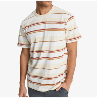 Camiseta Quiksilver: Lekoni Stripe SS Tee (Bone Wht Lekoni)