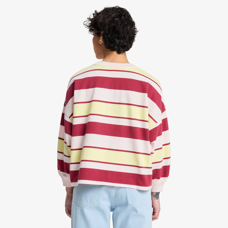 Sudadera Quiksilver: Bright Crew (Burnt Russet Stripes Qsw)