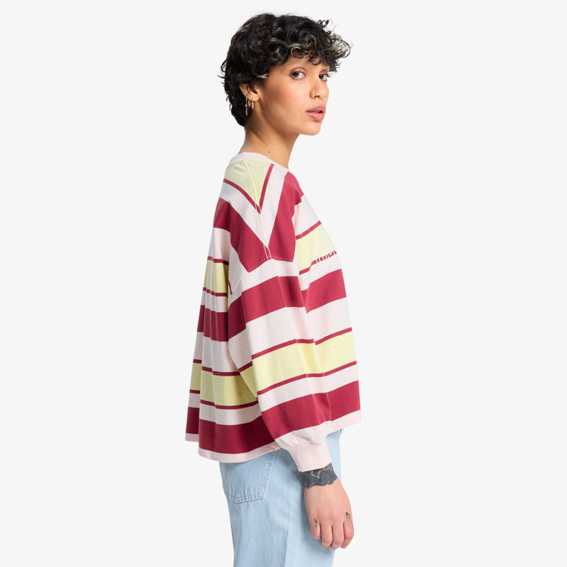 Sudadera Quiksilver: Bright Crew (Burnt Russet Stripes Qsw)