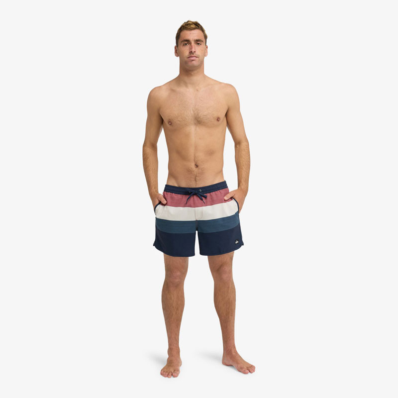 Bañador Quiksilver: Stretch Scallop Volley 16 (Dk Ny Tijuana)