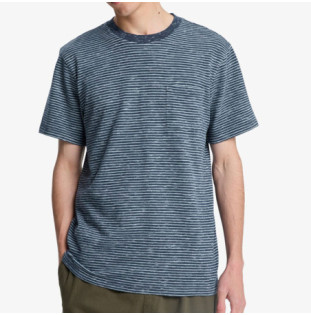 Camiseta Quiksilver: Lopaz Striped SS Pocket (Dk Ny Lopaz)