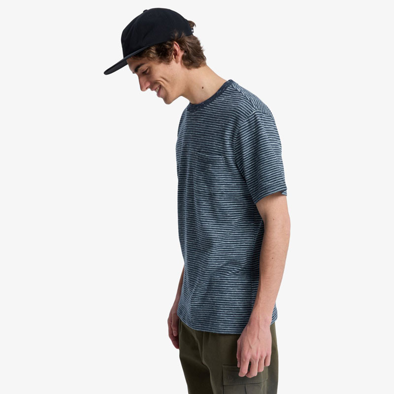 Camiseta Quiksilver: Lopaz Striped SS Pocket (Dk Ny Lopaz)