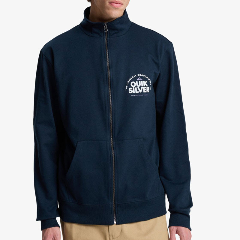 Sudadera Quiksilver: Zip Fleece No Hood (Dark Navy)