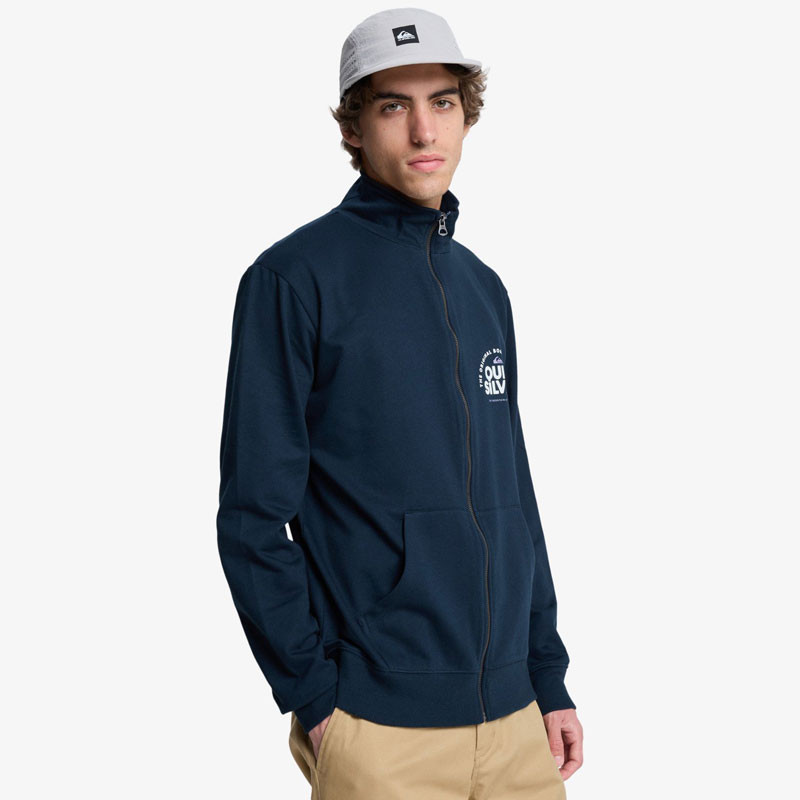 Sudadera Quiksilver: Zip Fleece No Hood (Dark Navy)