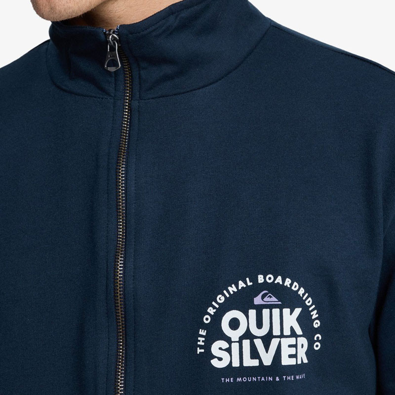 Sudadera Quiksilver: Zip Fleece No Hood (Dark Navy)