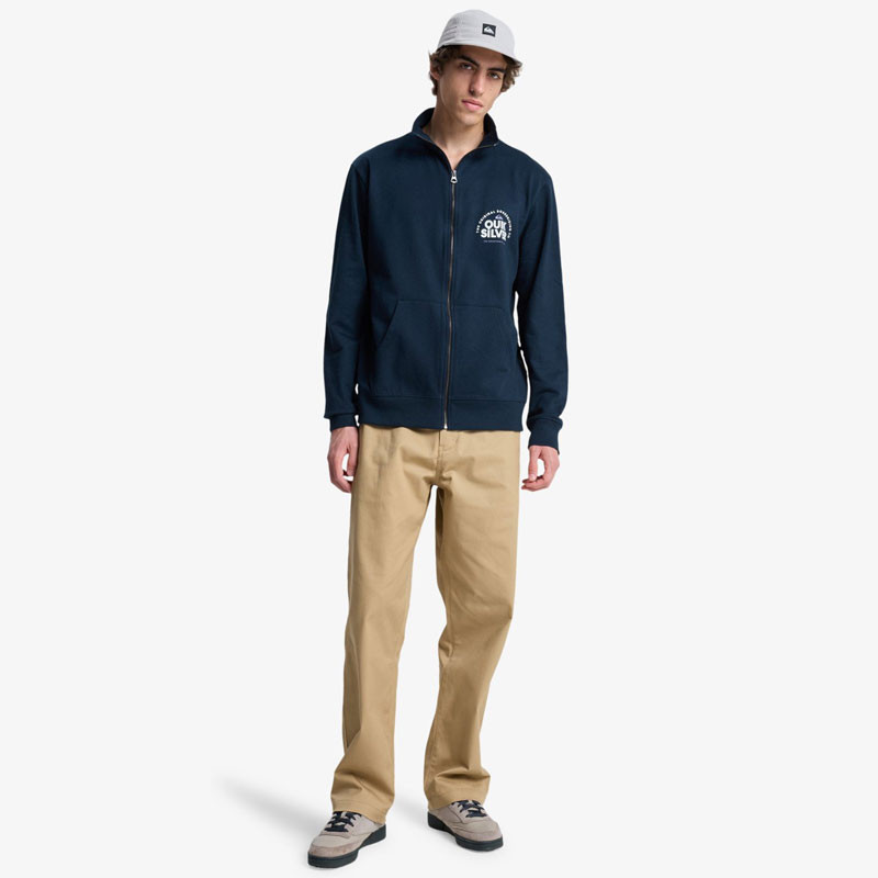 Sudadera Quiksilver: Zip Fleece No Hood (Dark Navy)