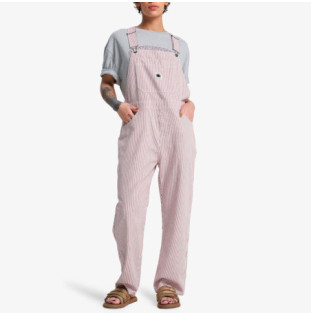 Pantalón Quiksilver: Angua Stripes Dungaree (Burnt Russet Strp)