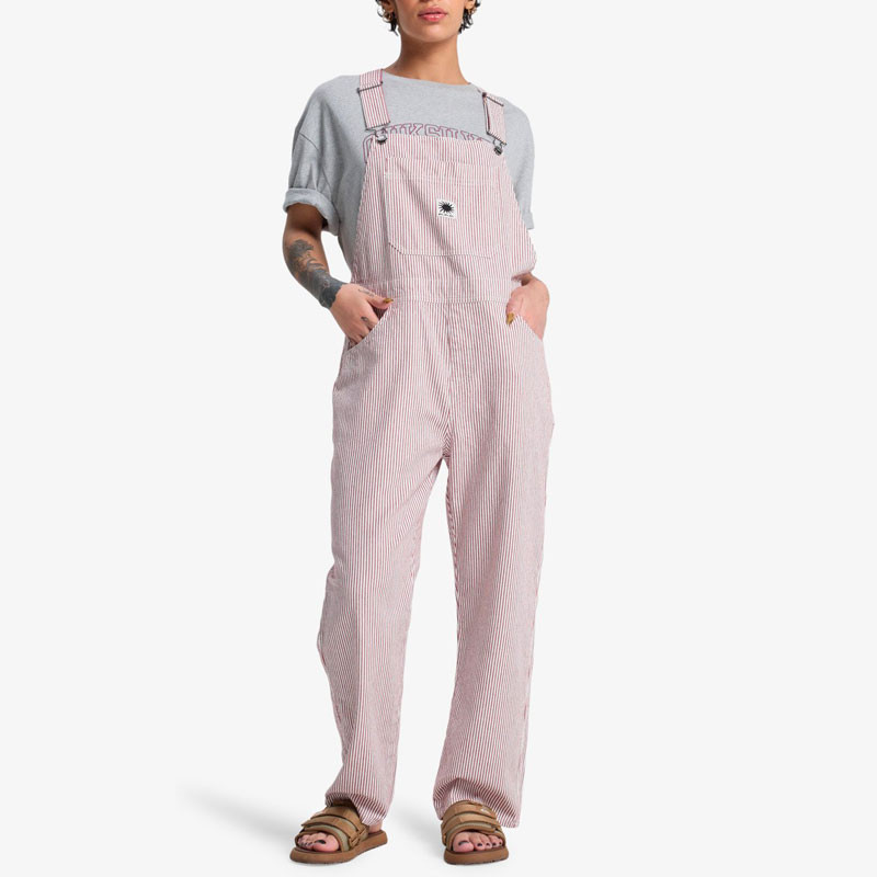 Pantalón Quiksilver: Angua Stripes Dungaree (Burnt Russet Strp)