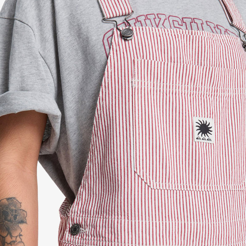 Pantalón Quiksilver: Angua Stripes Dungaree (Burnt Russet Strp)