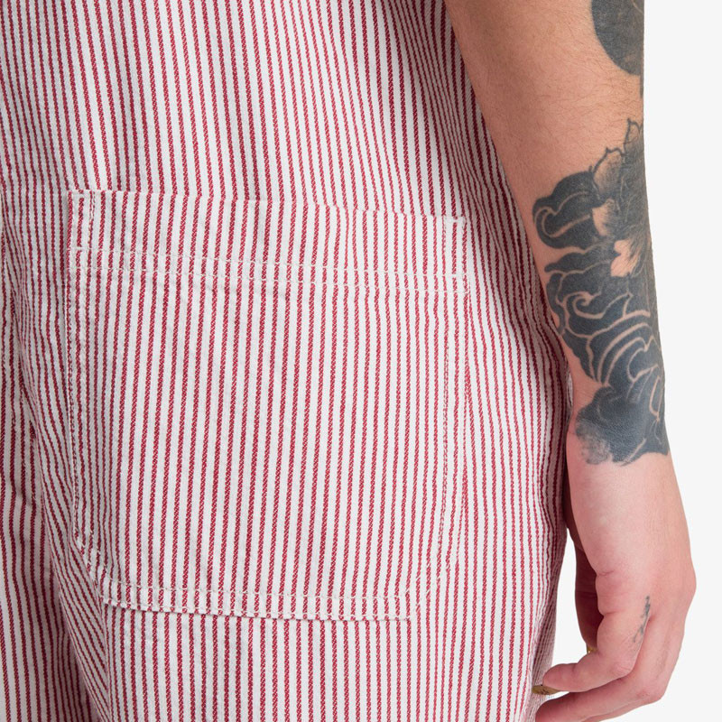 Pantalón Quiksilver: Angua Stripes Dungaree (Burnt Russet Strp)