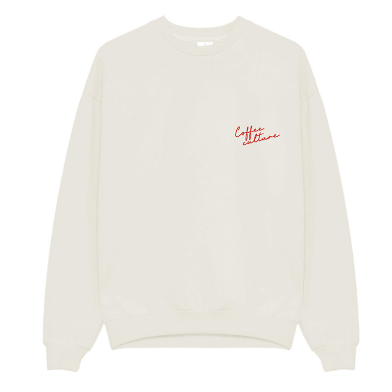 Sudadera Kaotiko: Crew Coffee Culture (Ivory)