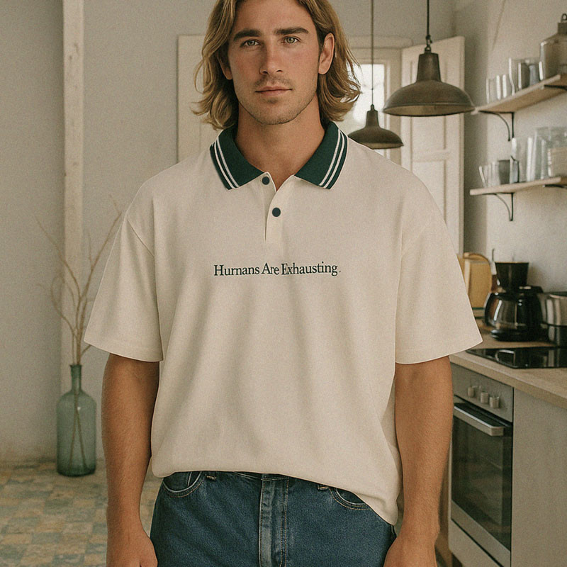 Polo Kaotiko: Polo Humans Are Exhausting (White)
