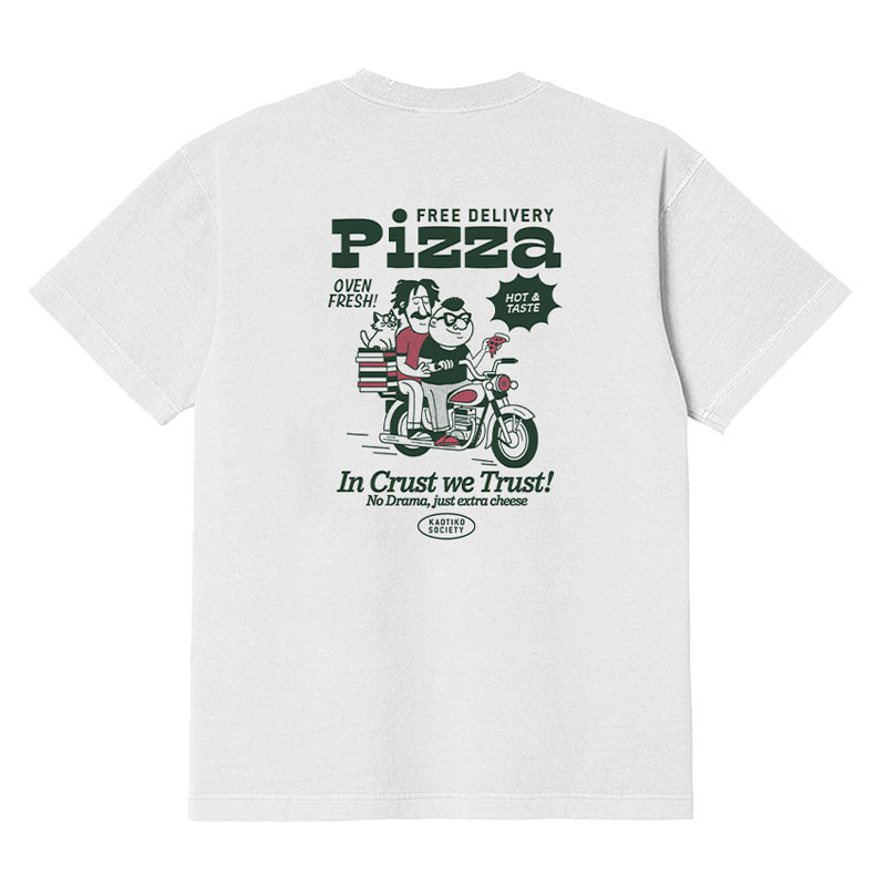 Camiseta Kaotiko: MC In Crust We Trust (White)