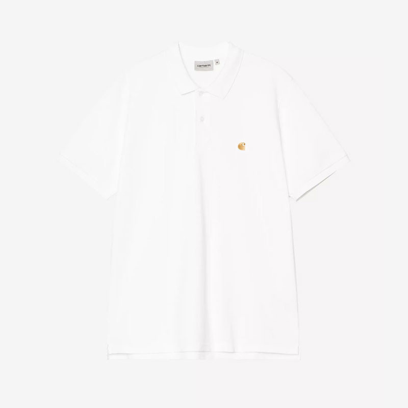Polo Carhartt WIP: SS Chase Pique Polo (White Gold)