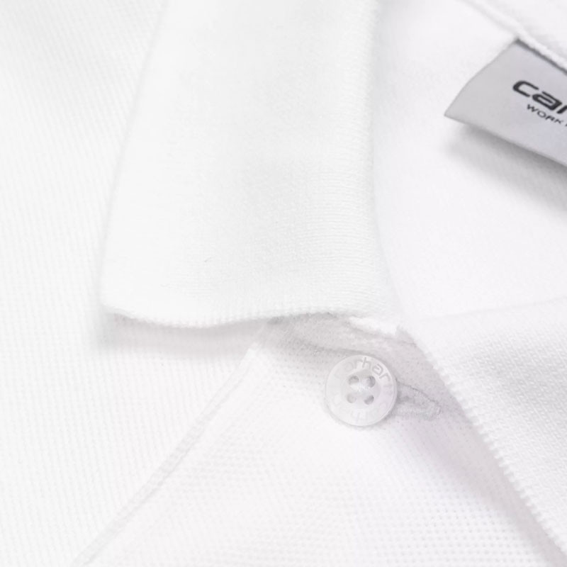 Polo Carhartt WIP: SS Chase Pique Polo (White Gold)