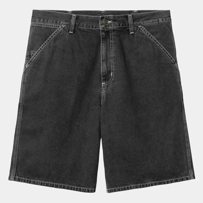 Bermuda Carhartt WIP: Simple Short (Black Heavy Stone Wash)