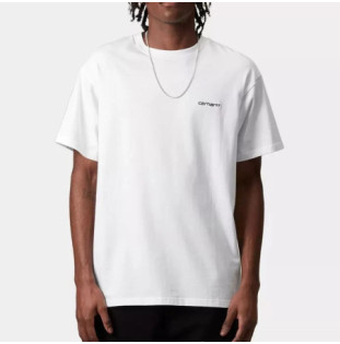 Camiseta Carhartt WIP: SS Script Embroidery T-Shirt (White Black)