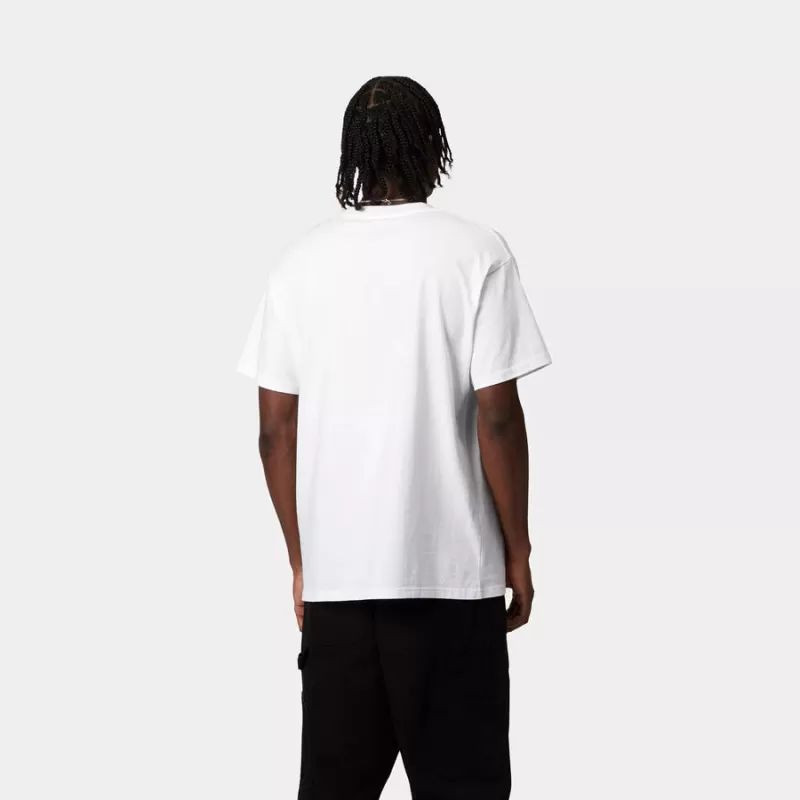 Camiseta Carhartt WIP: SS Script Embroidery T-Shirt (White Black)