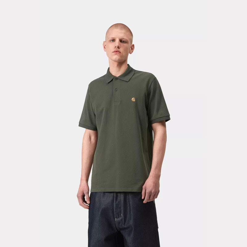 Polo Carhartt WIP: SS Chase Pique Polo (Leaf Gold)