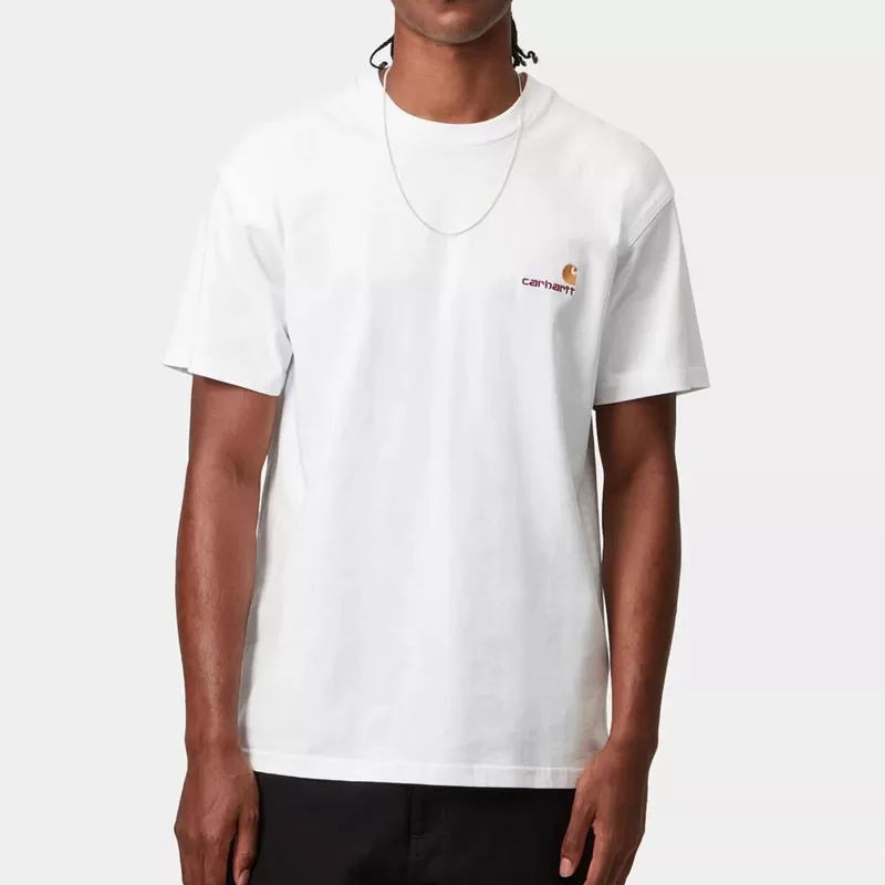 Camiseta Carhartt WIP: SS American Script T-Shirt (White)