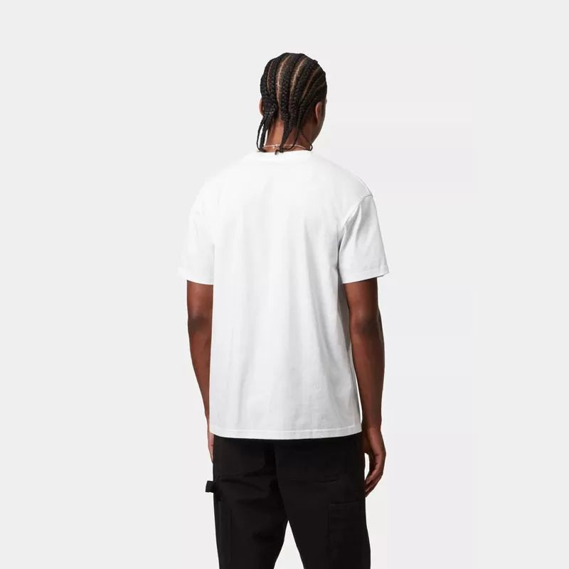 Camiseta Carhartt WIP: SS American Script T-Shirt (White)