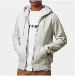 Sudadera Carhartt WIP: Hooded Chase Jacket (Ash Heather Gold)