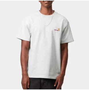 Camiseta Carhartt WIP: SS American Script T-Shirt (Ash Heather)