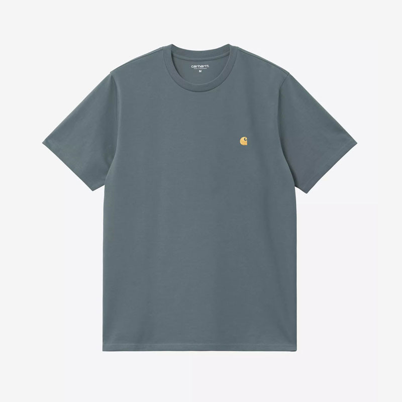 Camiseta Carhartt WIP: SS Chase T-Shirt (Cozy Blue Gold)