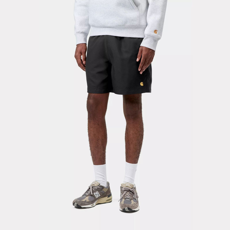 Bañador Carhartt WIP: Chase Swim Trunks (Black Gold)