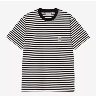 Camiseta Carhartt WIP: SS Ezra Pocket T-Shirt (Stripe Black Wax)