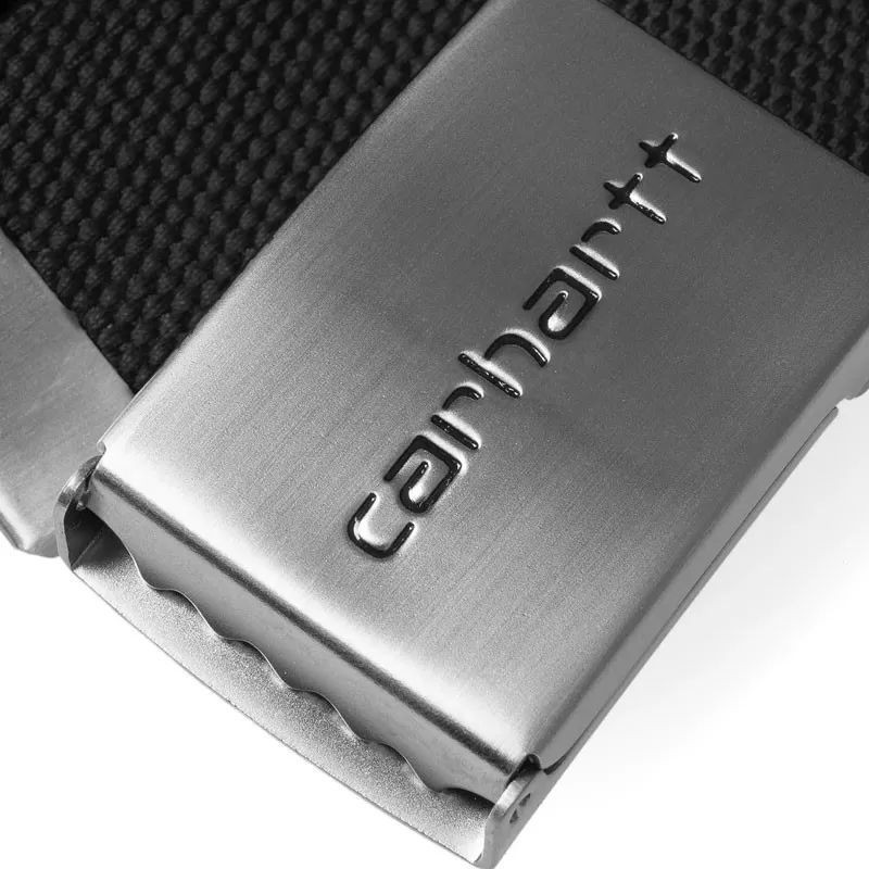 Cinturón Carhartt WIP: Clip Belt Chrome (Black)