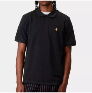 Polo Carhartt WIP: SS Chase Pique Polo (Black Gold)